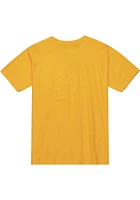 Mitchell and Ness St Louis Blues Gold DISTRESSED LOGO Short Sleeve T Shirt