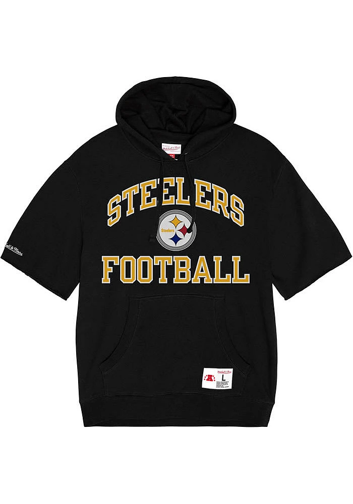 Mitchell And Ness Pittsburgh Steelers Black Heart Soul Short Sleeve Hoods