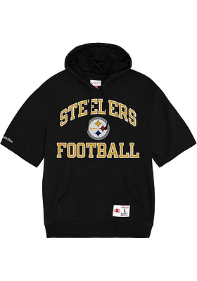 Mitchell And Ness Pittsburgh Steelers Black Heart Soul Short Sleeve Hoods