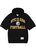Mitchell And Ness Pittsburgh Steelers Black Heart Soul Short Sleeve Hoods