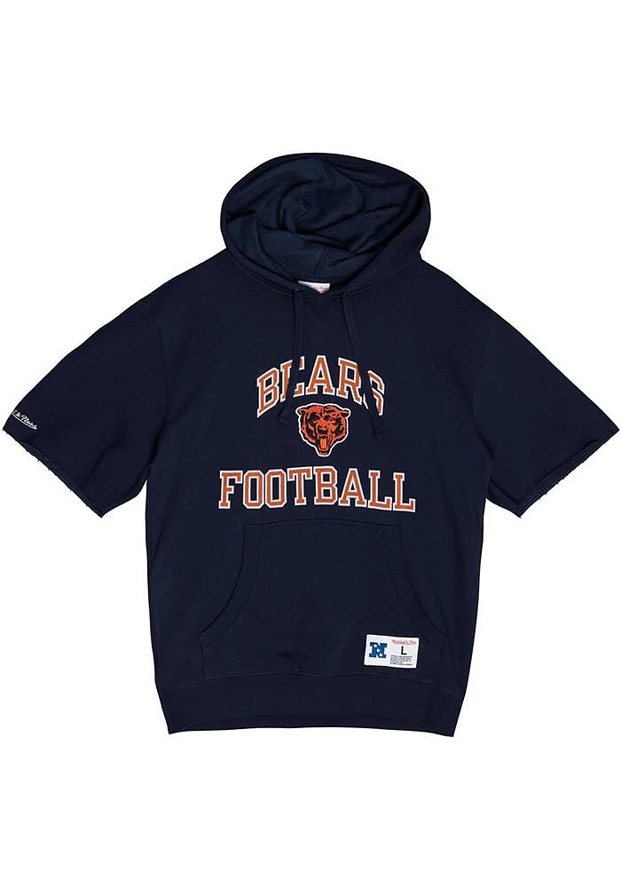 Mitchell And Ness Chicago Bears Navy Blue Heart Soul Short Sleeve Hoods