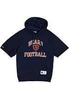 Mitchell And Ness Chicago Bears Navy Blue Heart Soul Short Sleeve Hoods