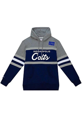 Mitchell and Ness Indianapolis Colts Mens Blue HEAD COACH Fashion Hood