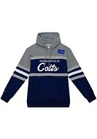 Mitchell and Ness Indianapolis Colts Mens Blue HEAD COACH Fashion Hood