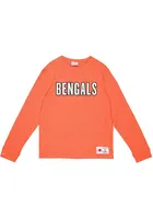 Mitchell and Ness Cincinnati Bengals Orange LEGENDARY SLUB Long Sleeve Fashion T Shirt