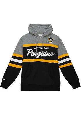 Mitchell and Ness Pittsburgh Penguins Mens Black Head Coach Fashion Hood