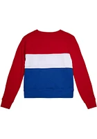 Mitchell and Ness Chicago Cubs Womens Red Colorblock Crew Sweatshirt