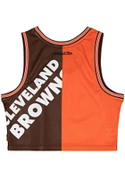 Mitchell and Ness Cleveland Browns Womens Orange Big Face Tank Top