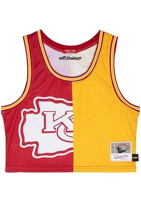 Kansas City Chiefs Womens Mitchell and Ness Big Face Fashion Football Jersey - Red
