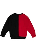 Mitchell and Ness Chicago Bulls Womens Red Split Big Face Crew Sweatshirt