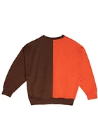 Mitchell and Ness Cleveland Browns Womens Orange Big Face Crew Sweatshirt