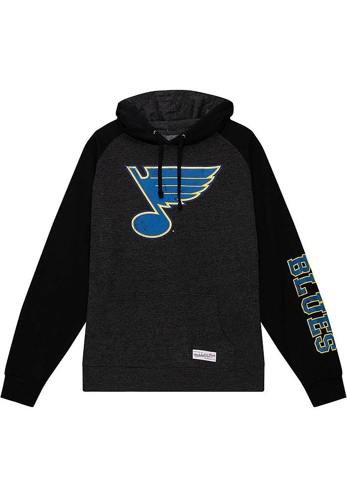 Mitchell and Ness St Louis Blues Mens Black LOGO Fashion Hood