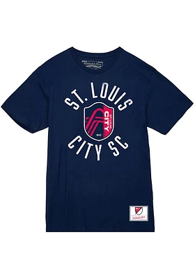 Mitchell and Ness St Louis City SC Navy Blue Legendary Short Sleeve T Shirt