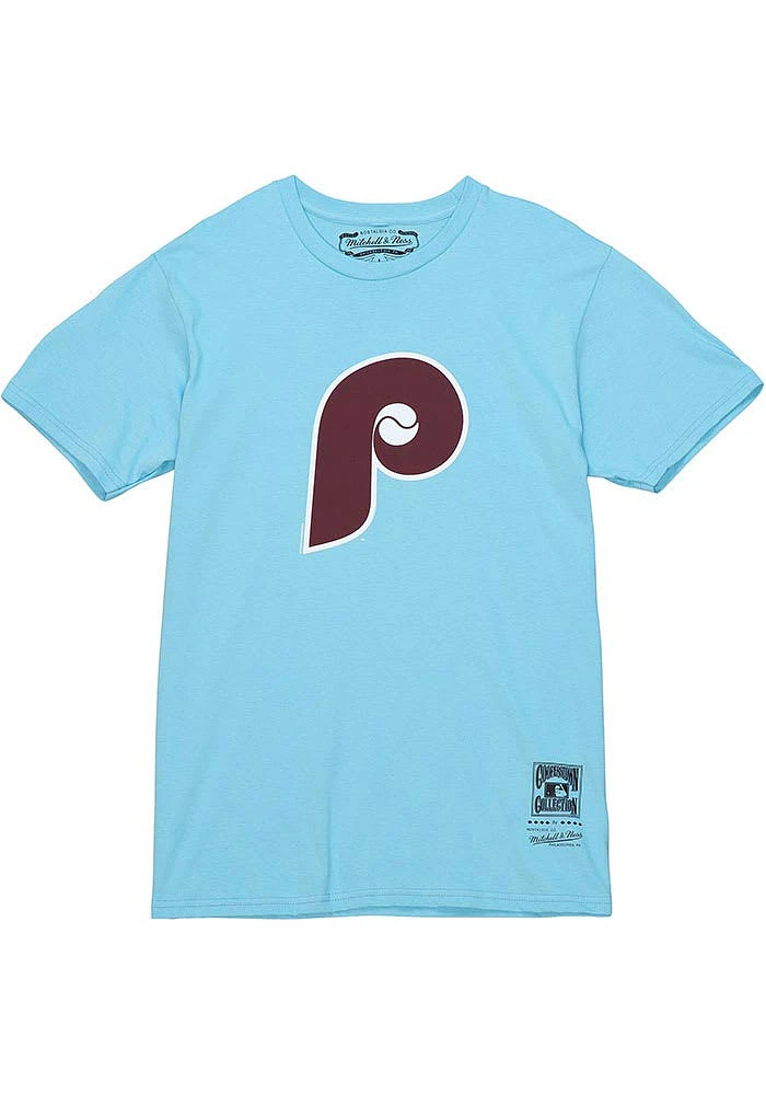 Mitchell and Ness Philadelphia Phillies Light Blue TRADITIONAL Short Sleeve T Shirt