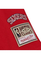 Mitchell and Ness Philadelphia 76ers Red Slap Sticker Short Sleeve T Shirt