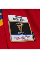 Mitchell and Ness Brett Hull St Louis Blues Mens Blue 1995.0 Hockey Jersey