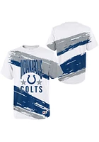 Mitchell and Ness Indianapolis Colts Youth White Paintbrush Short Sleeve T-Shirt