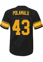 Troy Polamalu Pittsburgh Steelers Youth Black Mitchell and Ness NFL Legacy Retired Player Football..