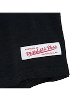Mitchell and Ness Detroit Red Wings Black LEGENDARY SLUB Long Sleeve Fashion T Shirt