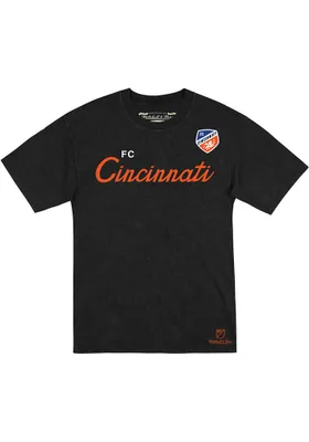 Mitchell and Ness FC Cincinnati Script Short Sleeve T Shirt