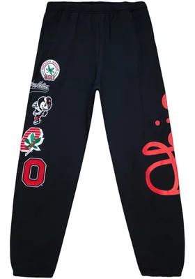 Mitchell and Ness Ohio State Buckeyes Mens Black Champ City Sweatpants