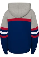 Mitchell and Ness Cleveland Guardians Youth Navy Blue Head Coach Long Sleeve Hoodie