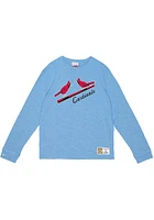 Mitchell and Ness St Louis Cardinals Light Blue Legendary Slub Long Sleeve Fashion T Shirt