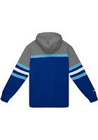 Mitchell and Ness Kansas City Royals Mens Blue Head Coach Fashion Hood