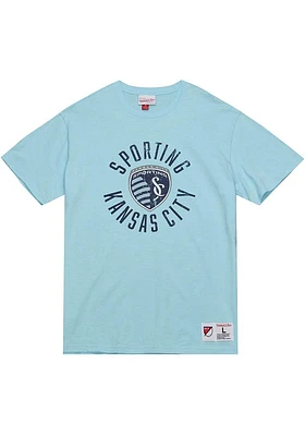 Mitchell and Ness Sporting Kansas City Light Blue LEGENDARY SLUB TEE Short Sleeve Fashion T Shirt