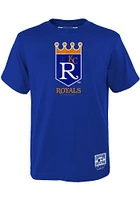 Mitchell and Ness Kansas City Royals Youth Retro Logo Short Sleeve T-Shirt
