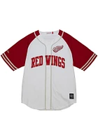 Detroit Red Wings Mens Mitchell and Ness Replica PRACTICE Jersey - White