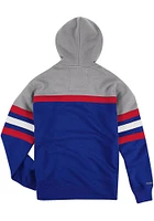 Mitchell and Ness Kansas Jayhawks Mens Blue Head Coach Fashion Hood