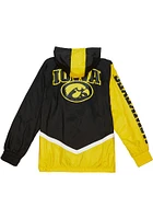 Mitchell and Ness Iowa Hawkeyes Mens Black Windbreaker Light Weight Jacket