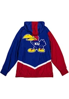 Mitchell and Ness Kansas Jayhawks Mens Blue Windbreaker Light Weight Jacket