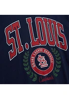 Mitchell and Ness St Louis Cardinals Womens Navy Blue Logo Crew Sweatshirt