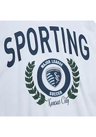 Mitchell and Ness Sporting Kansas City Womens White Logo Crew Sweatshirt