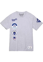 Mitchell and Ness Kansas CITY Royals Grey COLLECTION SS TEE Short Sleeve T Shirt