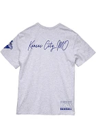 Mitchell and Ness Kansas CITY Royals Grey COLLECTION SS TEE Short Sleeve T Shirt