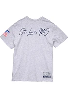 Mitchell and Ness St Louis Cardinals Grey CITY COLLECTION SS TEE Short Sleeve T Shirt