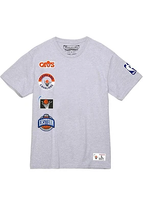 Mitchell and Ness Cleveland Cavaliers Grey CITY COLLECTION SS TEE Short Sleeve T Shirt