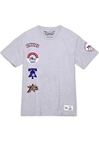 Mitchell and Ness Philadelphia 76ers Grey CITY COLLECTION SS TEE Short Sleeve T Shirt
