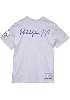 Mitchell and Ness Philadelphia 76ers Grey CITY COLLECTION SS TEE Short Sleeve T Shirt