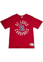 Mitchell and Ness St Louis Cardinals Red LEGENDARY SLUB TEE Short Sleeve Fashion T Shirt