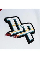 Mitchell and Ness Detroit Pistons Mens White Practice Day Baseball Jersey