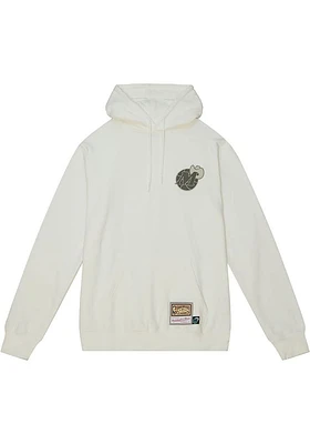 Mitchell and Ness Dallas Mavericks Mens Ivory NBA CREAM HOODY Long Sleeve Hoodie