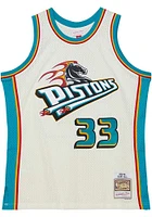 Grant Hill Detroit Pistons Mitchell and Ness Cream HWC Swingman Jersey