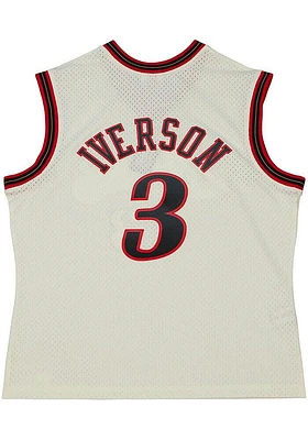 Mitchell and Ness Philadelphia 76ers  Cream HWC Swingman Jersey