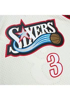 Allen Iverson Philadelphia 76ers Mitchell and Ness Cream HWC Swingman Jersey