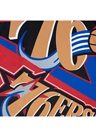 Mitchell and Ness Philadelphia 76ers Mens Blue Big Face Fashion Short Sleeve Tank Top