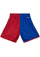 Mitchell and Ness Philadelphia 76ers Mens Blue Big Face Fashion Shorts
